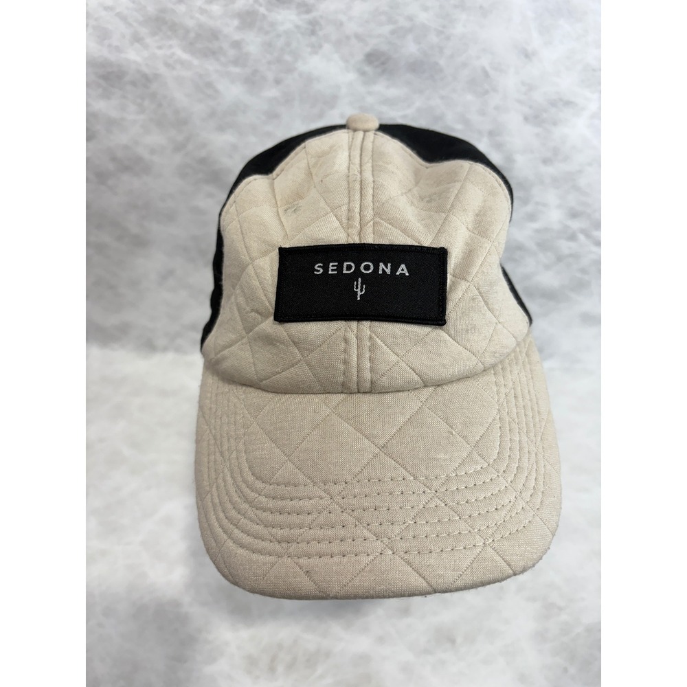 Salt Creek Apparel Sedona Cactus Quilted Snapback Hat Black Tan Baseball Cap